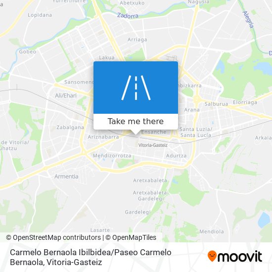 mapa Carmelo Bernaola Ibilbidea / Paseo Carmelo Bernaola