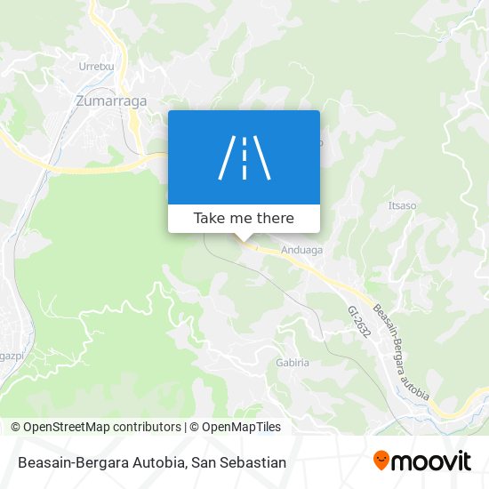 mapa Beasain-Bergara Autobia