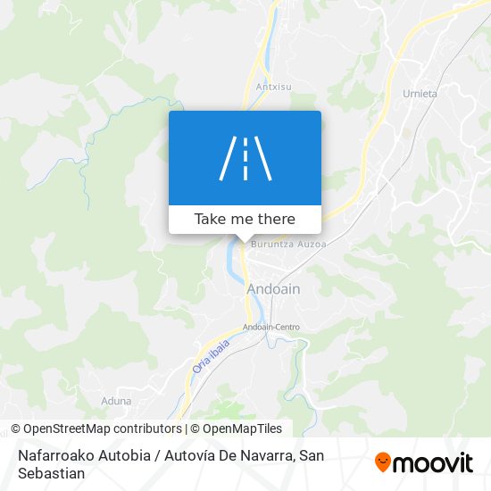 mapa Nafarroako Autobia / Autovía De Navarra