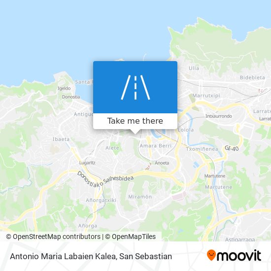 Antonio Maria Labaien Kalea map