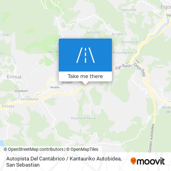 Autopista Del Cantábrico / Kantauriko Autobidea map