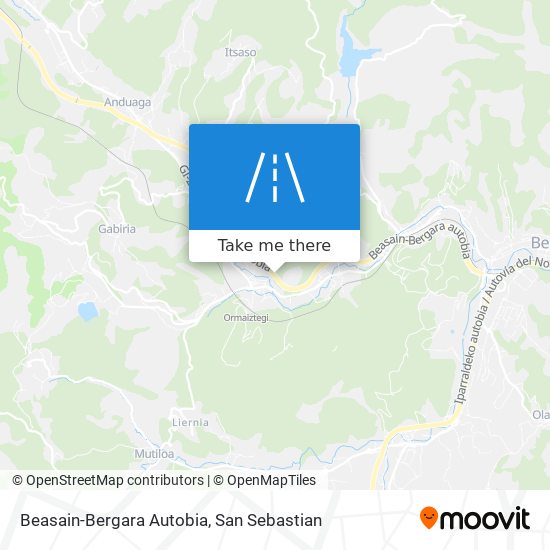 Beasain-Bergara Autobia map