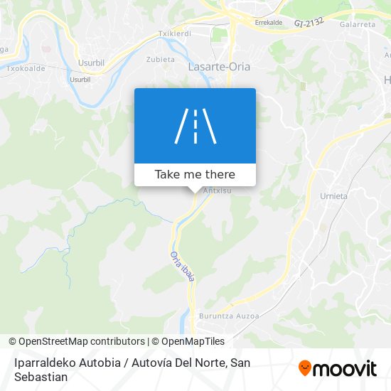 Iparraldeko Autobia / Autovía Del Norte map