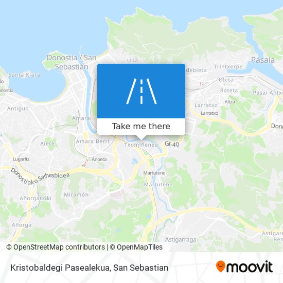 mapa Kristobaldegi Pasealekua