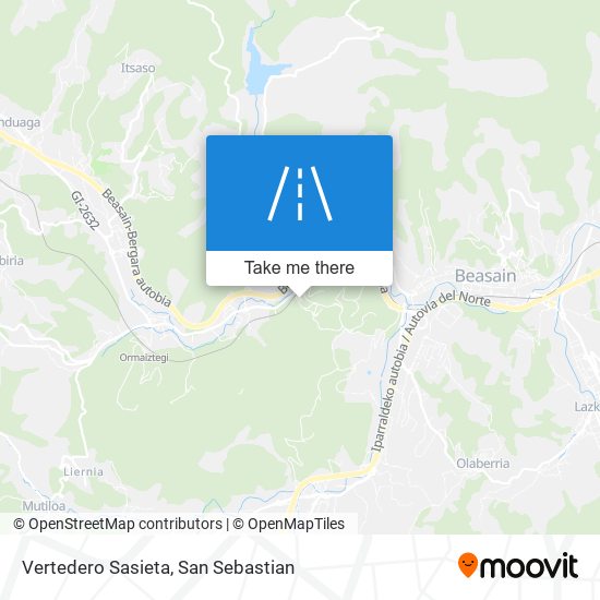 Vertedero Sasieta map