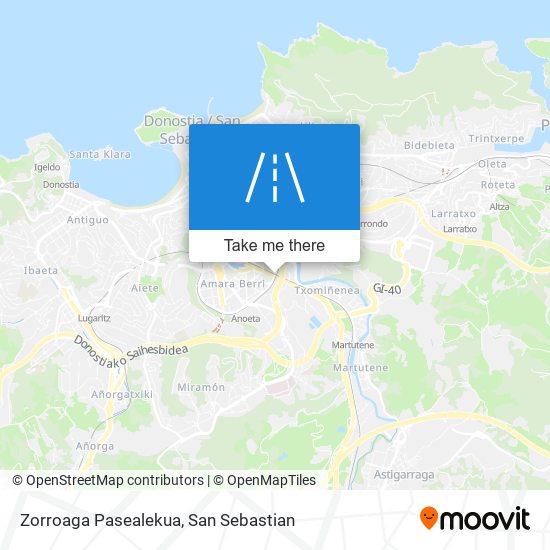 Zorroaga Pasealekua map