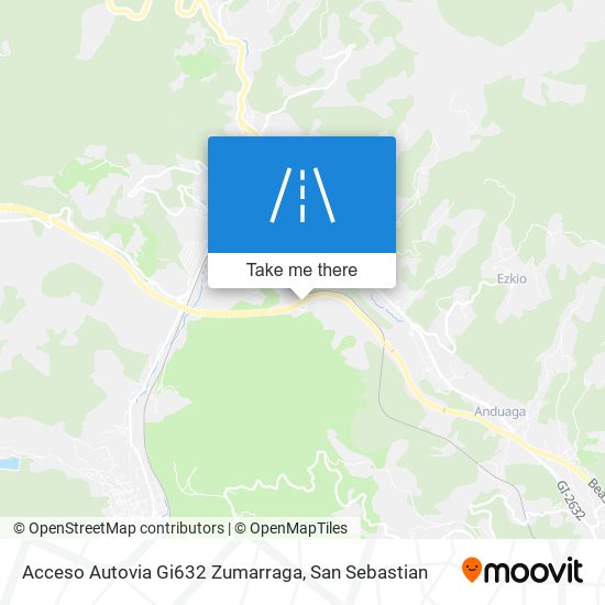 Acceso Autovia Gi632 Zumarraga map