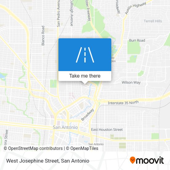 West Josephine Street map