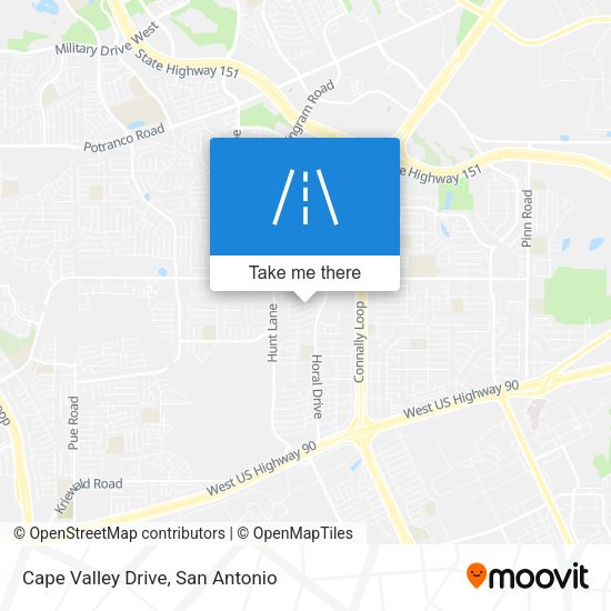 Mapa de Cape Valley Drive