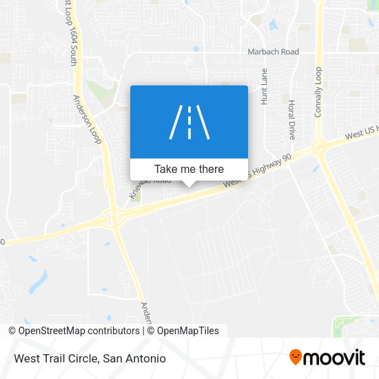 West Trail Circle map