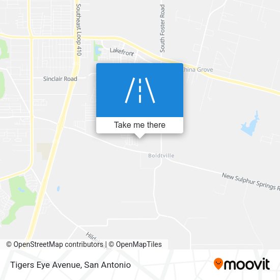 Tigers Eye Avenue map