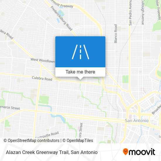 Alazan Creek Greenway Trail map