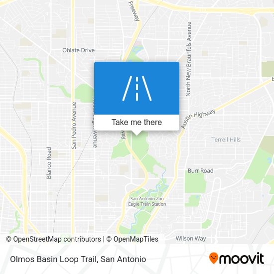 Olmos Basin Loop Trail map