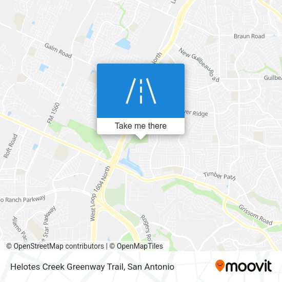 Helotes Creek Greenway Trail map