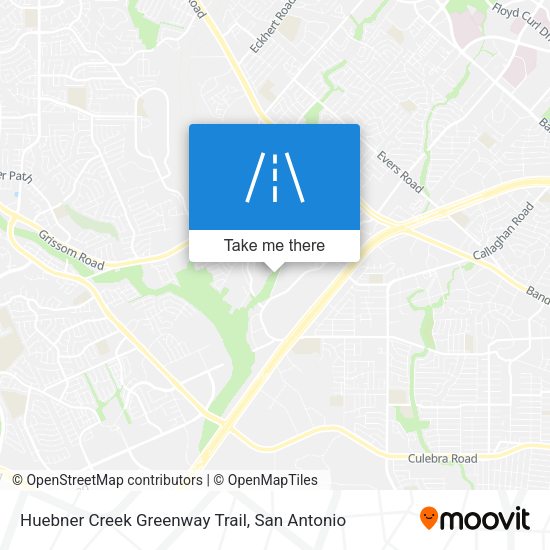 Huebner Creek Greenway Trail map