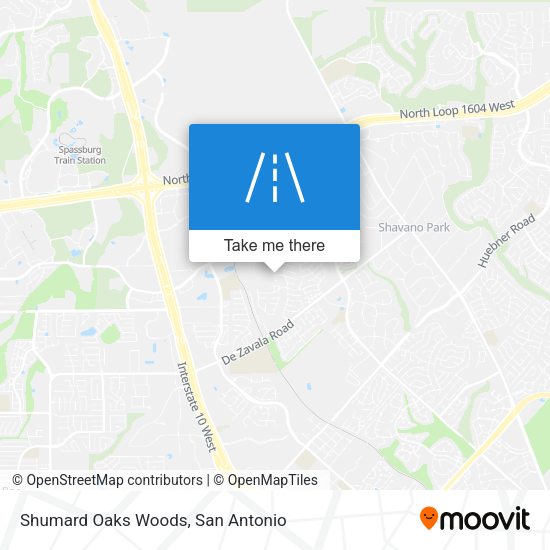 Shumard Oaks Woods map