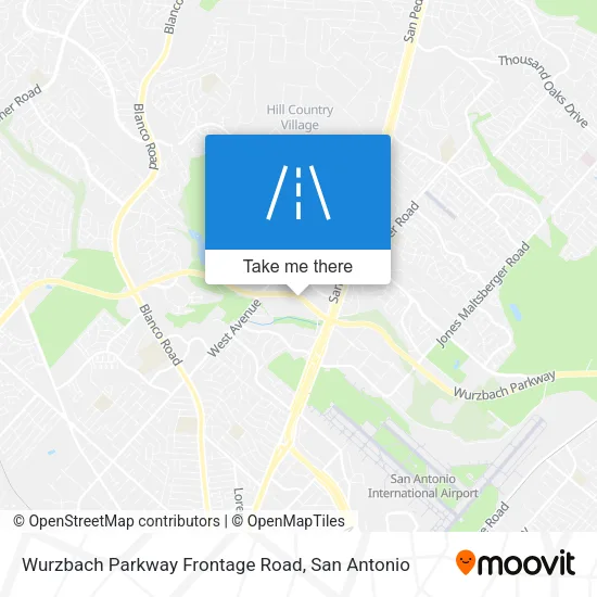 Wurzbach Parkway Frontage Road map