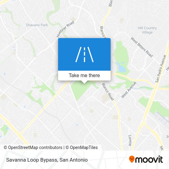 Savanna Loop Bypass map