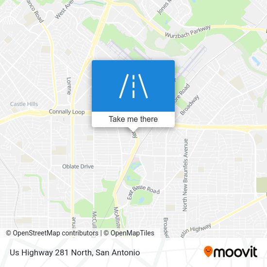Us Highway 281 North map