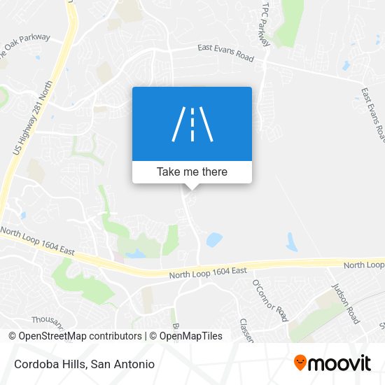 Mapa de Cordoba Hills