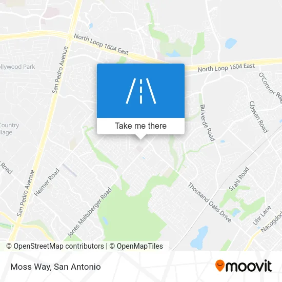 Moss Way map