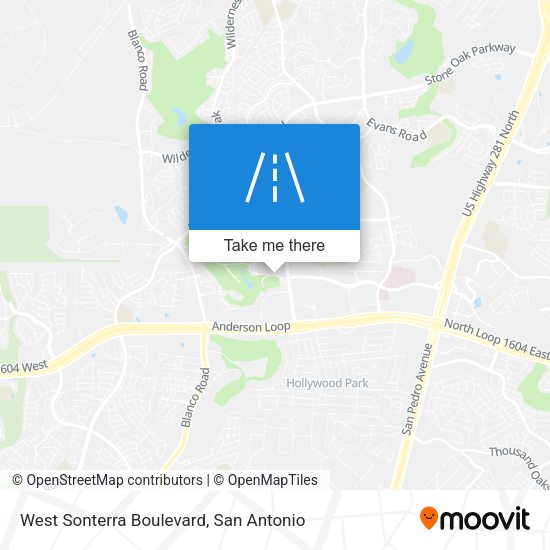 West Sonterra Boulevard map