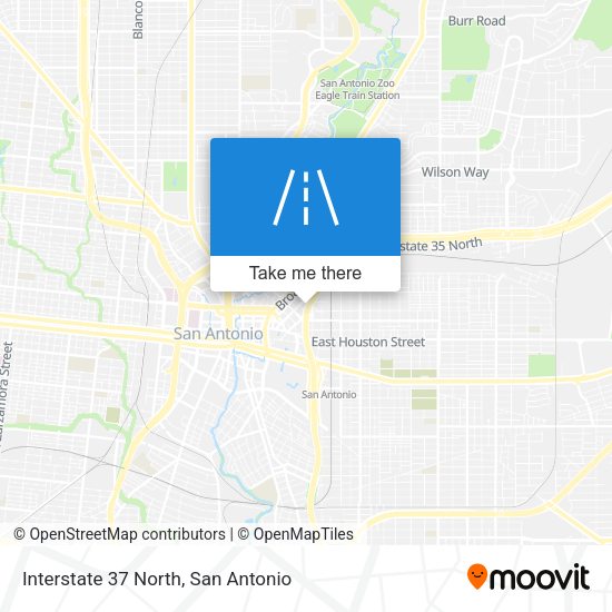 Interstate 37 North map