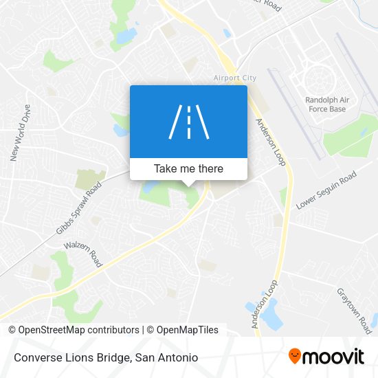 Converse Lions Bridge map