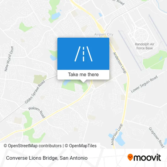 Converse Lions Bridge map