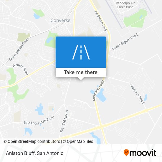 Aniston Bluff map