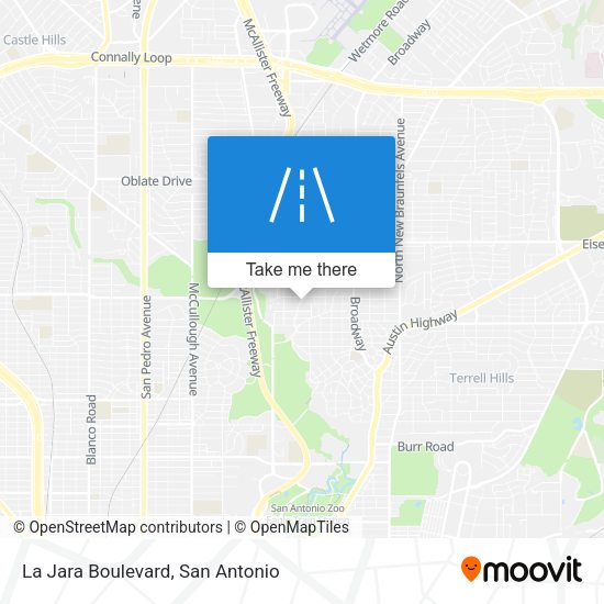 La Jara Boulevard map