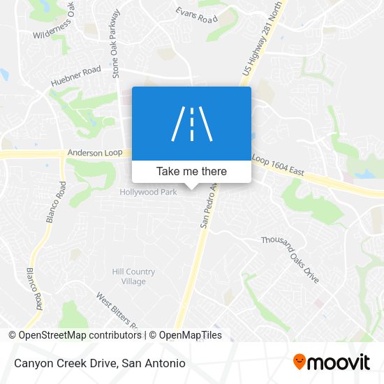 Canyon Creek Drive map