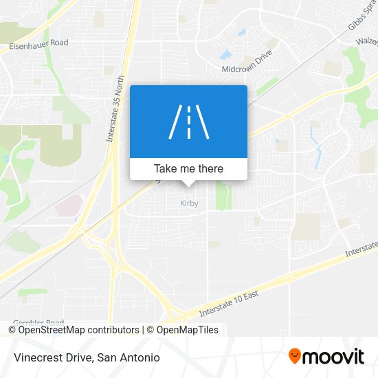 Vinecrest Drive map