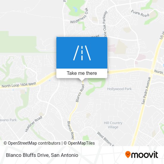 Blanco Bluffs Drive map