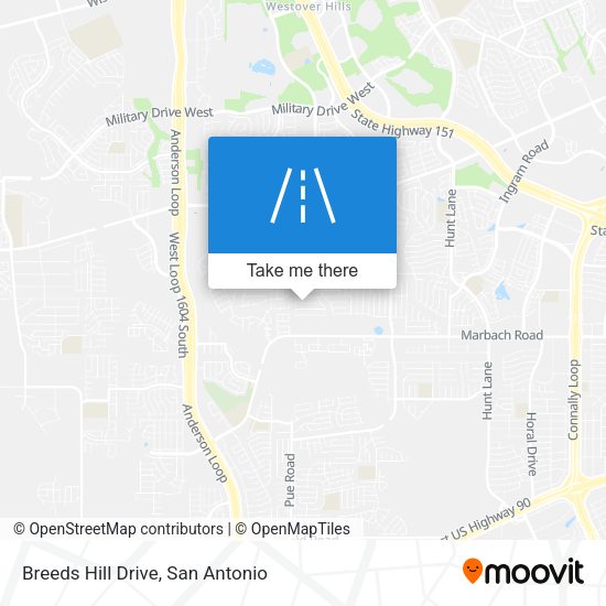 Breeds Hill Drive map