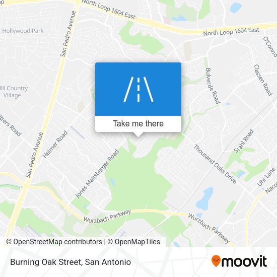 Burning Oak Street map