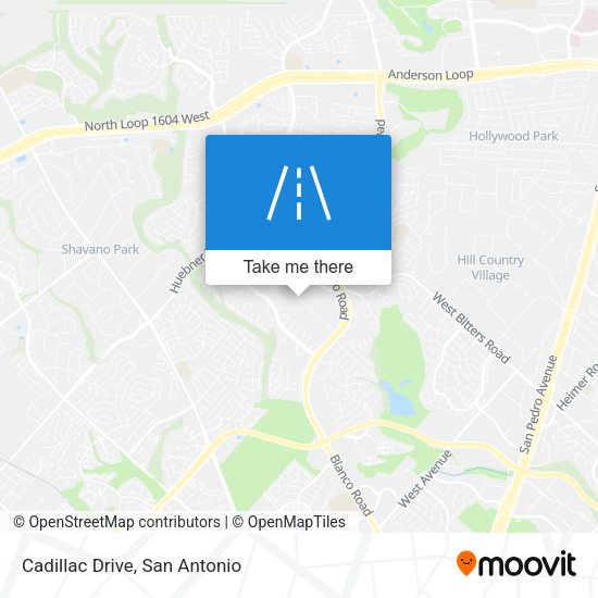 Mapa de Cadillac Drive