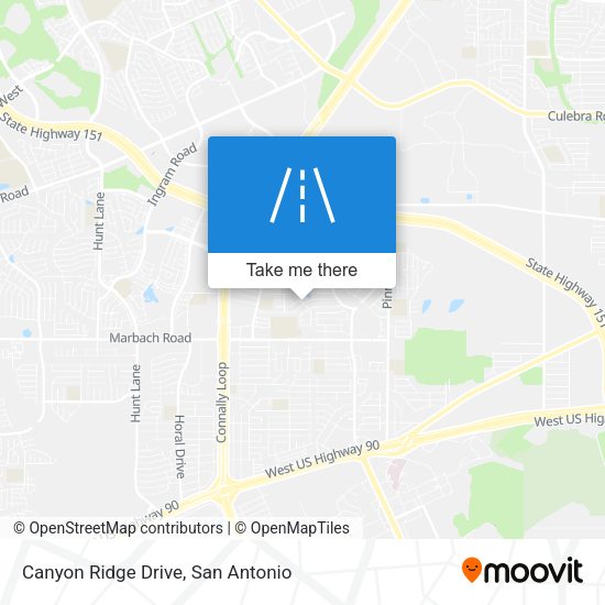 Canyon Ridge Drive map