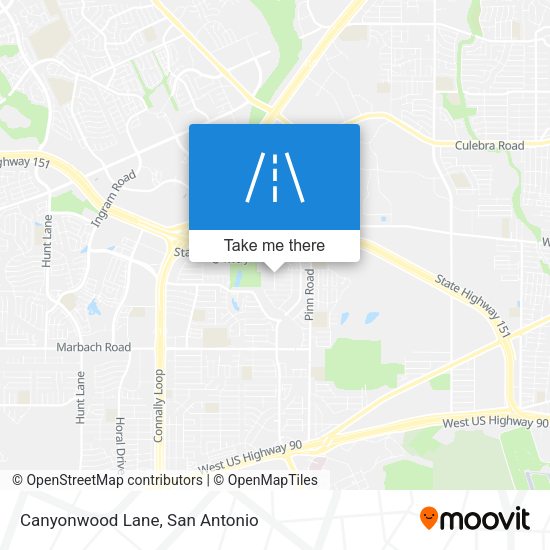 Canyonwood Lane map