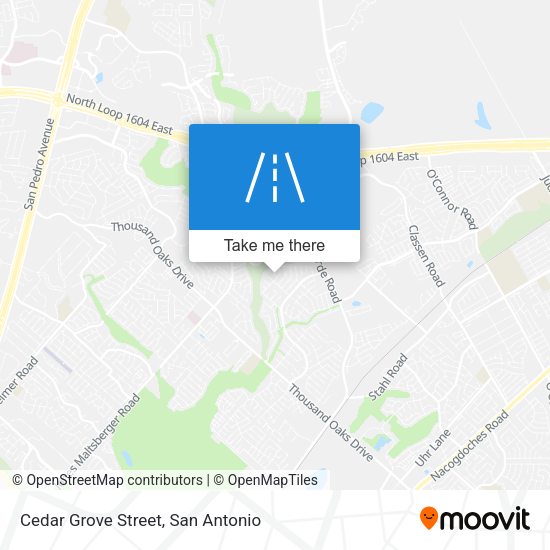 Cedar Grove Street map