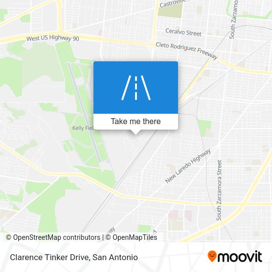Clarence Tinker Drive map