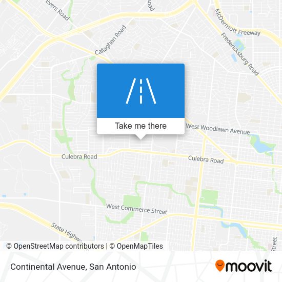 Continental Avenue map