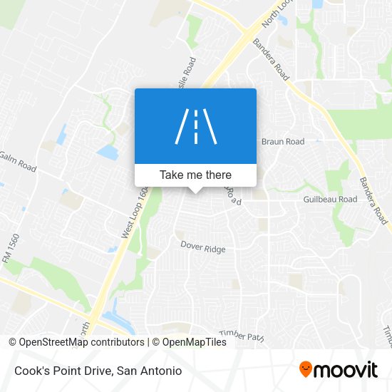 Cook's Point Drive map