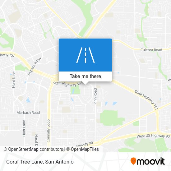 Coral Tree Lane map