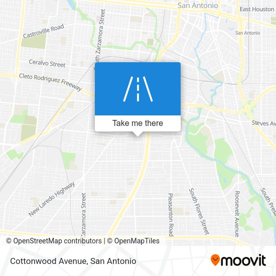 Mapa de Cottonwood Avenue