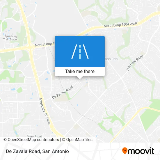 De Zavala Road map