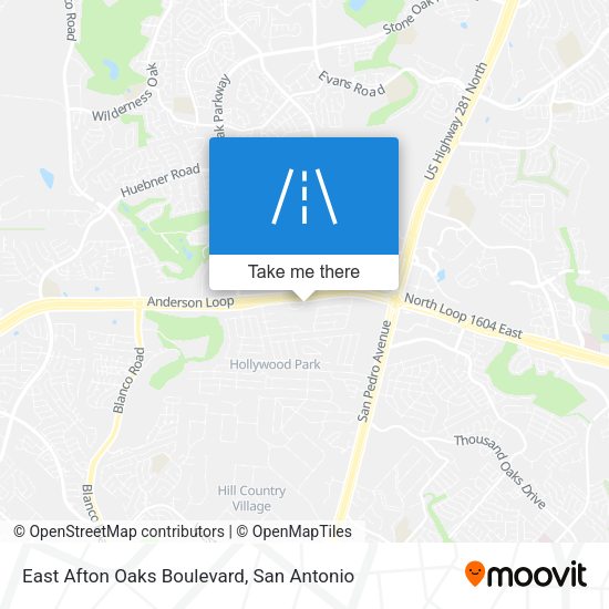 East Afton Oaks Boulevard map