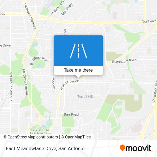 East Meadowlane Drive map