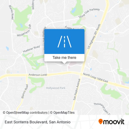 East Sonterra Boulevard map