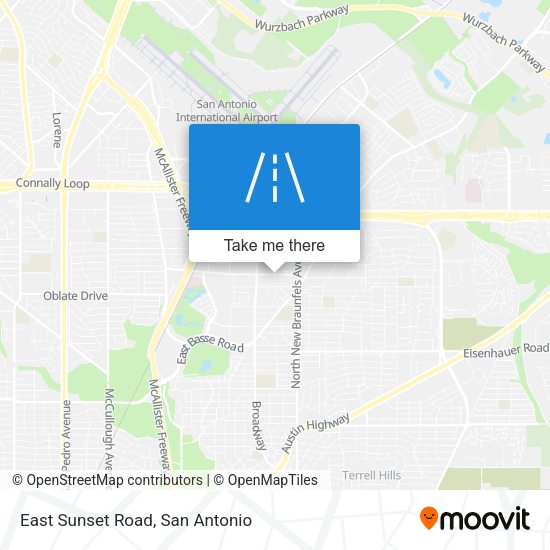 East Sunset Road map